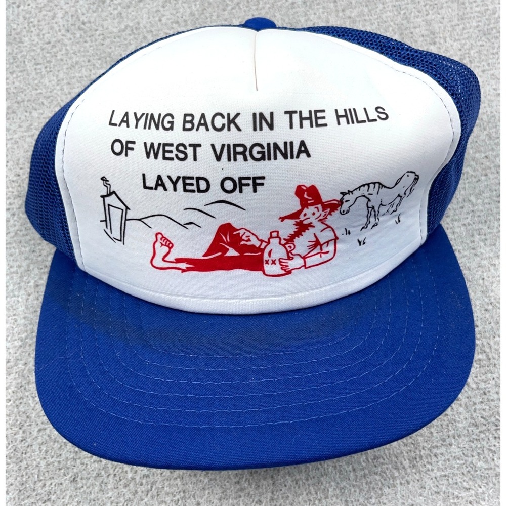 Vintage Funny Saying Trucker Hat Cap Snapback 90s Joke Comedy West Virginia